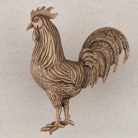 Acorn Mfg Artisan Collection Rooster Knob, Museum Gold DQ9GP